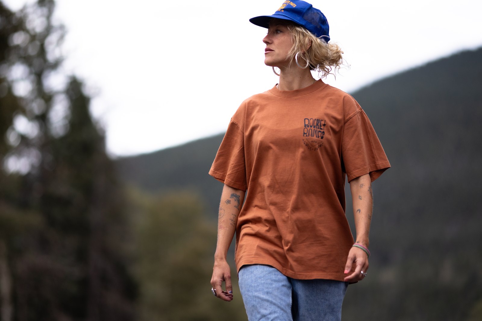 Round-two tee, rust colorway